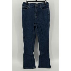 L.L. Bean Classic Fit High Rise Dark Wash Denim Jeans Women 8 Tall Bootcut